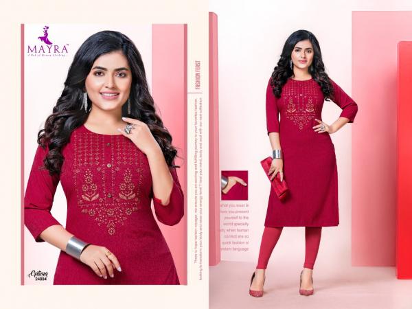 Mayra Optima Rayon Fancy Embroidery Kurti